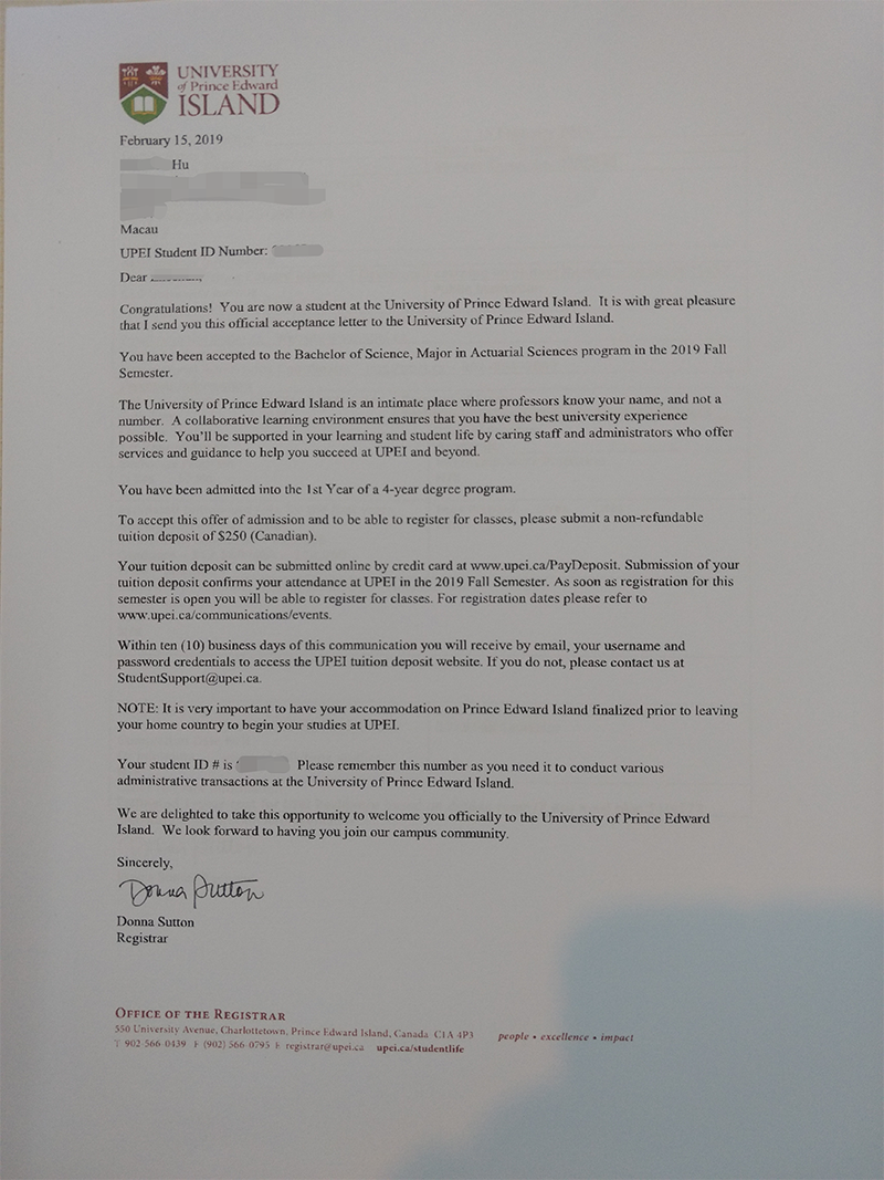 澳门胡同学圆梦爱德华王子岛大学